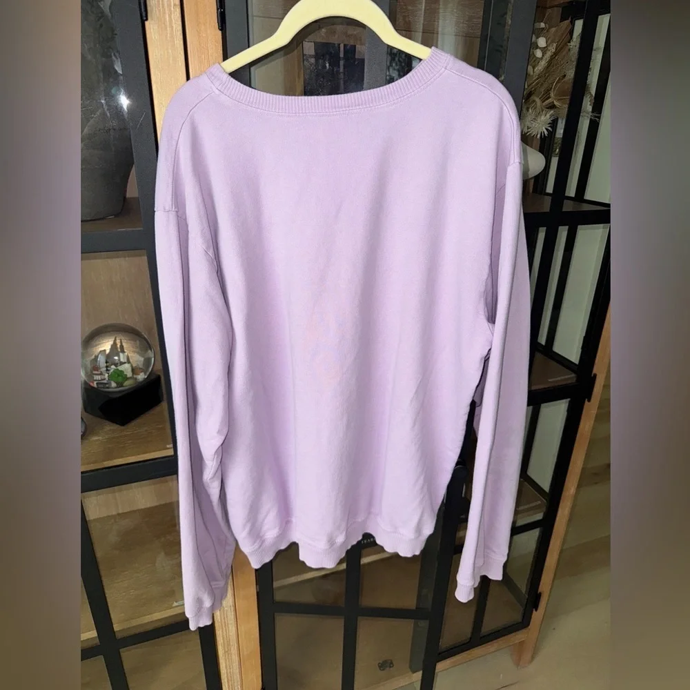 Cool Mom pullover sweatshirt lavender crewneck wavy smiley face karrie locher - Picture 3 of 5